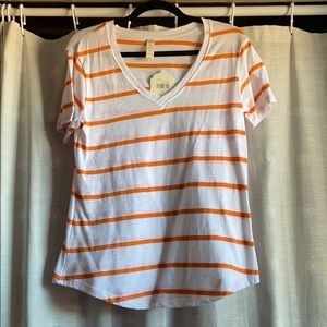 altar’d state orange and white striped t-shirt